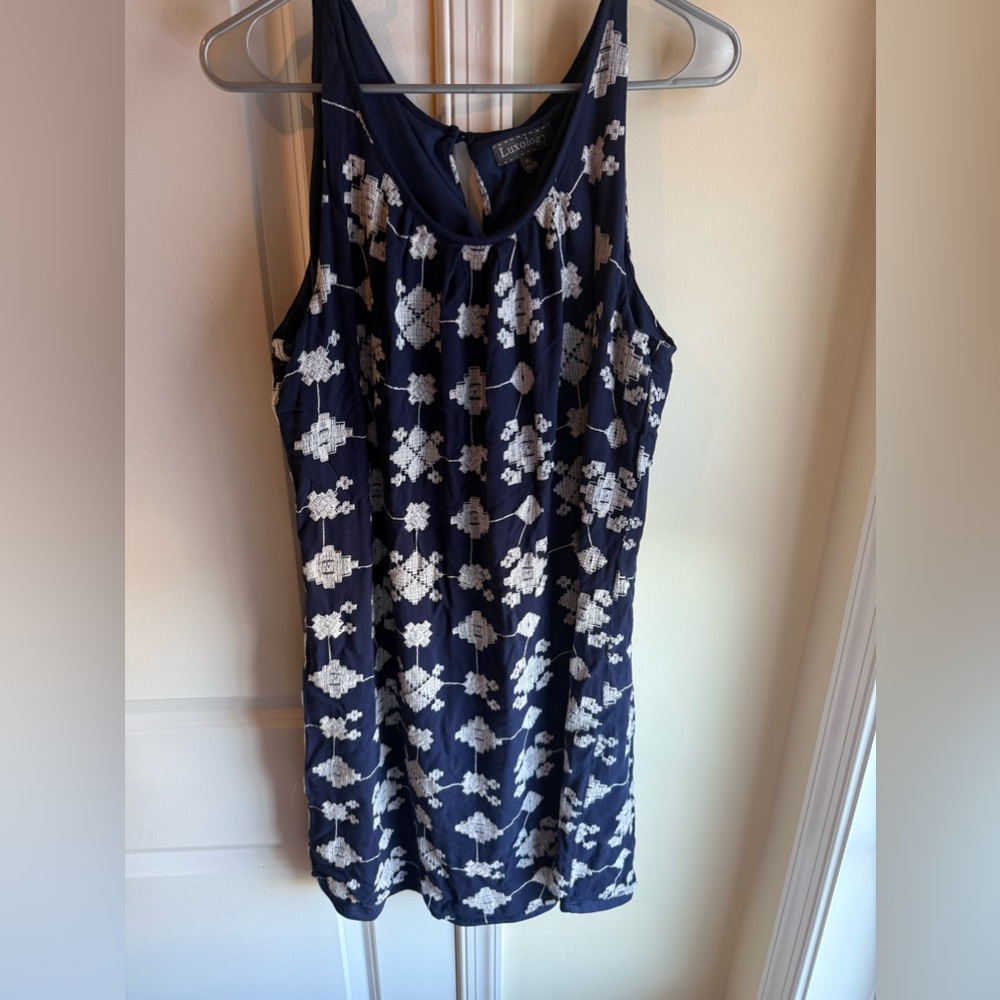XL Navy Blue tank summer dress .